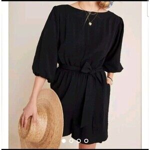 Black Women's Tie-Waist Jumpsuit